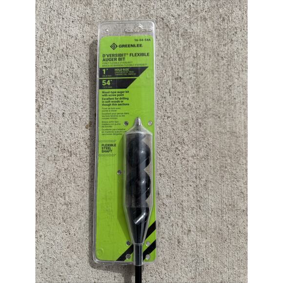Greenlee 16-04-54A D'versibit Flexible Auger Drill Bit 1” x 54” Wood Type {GG} - Picture 1 of 10